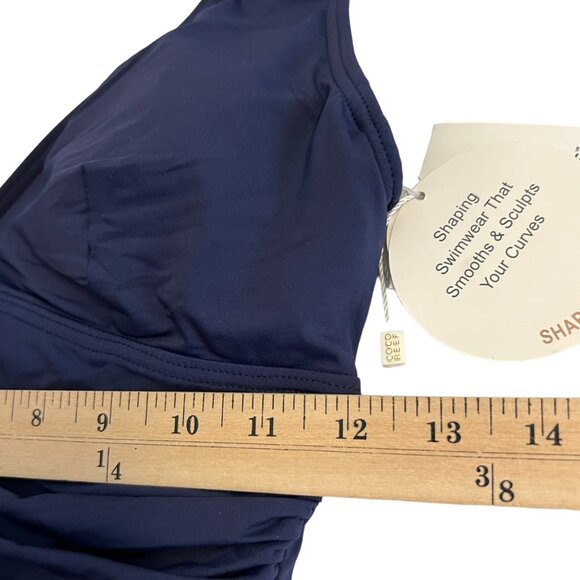 Coco Reef Navy Underwire Shapemaker Ruched Swimsuit NWT Size 8 - Picture 5 of 13